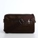 Male bag over the shoulder, artificial leather, brown color