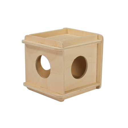 House for rodents "Cube" Small, 10 x 10 x 11.5 cm, plywood