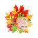 Decoration on the adhesive tape "Autumn Bouquet" Rosehip, 26x26 cm