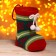 Gift packaging "Boot", knitted toe, with pompons