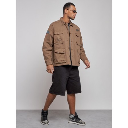 Jeaning jacket men's, size 56, brown color-2