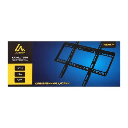 Kronstein Luazon Kron-74, for TV, fixed, 26-55 ", 25 mm from the wall, black-3