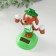 Plastic pendulum from the solar battery "dog with beer circles" 10.5x9.3x6 cm mix