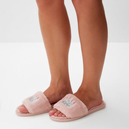 Women's slippers with open nose size 40-41, pink color-12