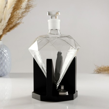 Shtof Rubin, on a stand, 850 ml, 13.5 x 13.5 x 24.5 cm-1