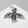 Manticore brooch, gray color in black silver