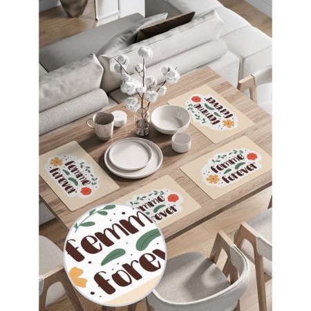 A set of napkins for setting the Femme Forever table, rectangular, rounded edges, size 30x46 cm, 4 pcs-1