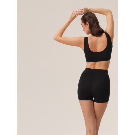 Top female supporting on the wide straps of Mirey, size 46, black color-1