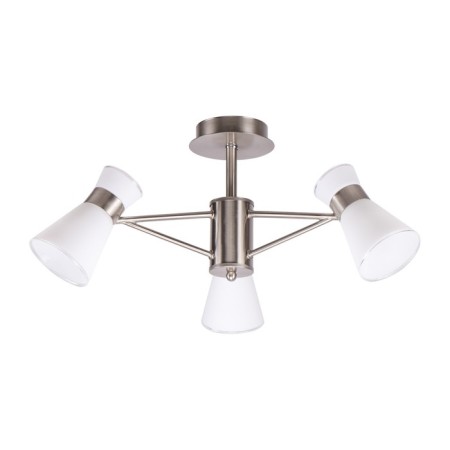 Lamp Ceiling Economy Highlight 60554/3SN WT, 3x60W, E14, 24.5x57x57 cm, gray color gray