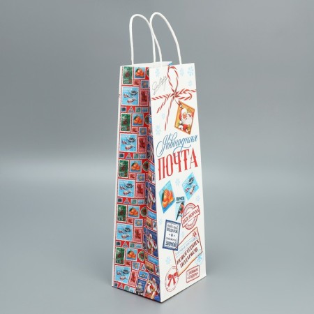 Package for the bottle "New Year's Post", 13 x 36 x 10 cm, New Year-2
