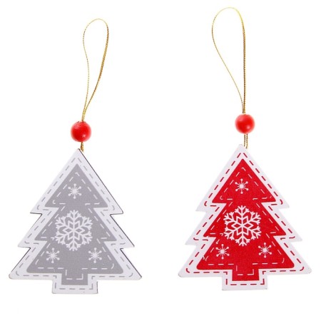New Year's Suspension "Frosty spruce", gold thread, mix, one -sided-1