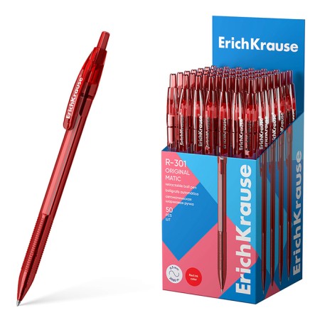 Automatic ball handle, Erichkrause, R-301 Matic Original Node 1.0 mm, red