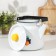 Emalized spherical "Ecuador", 3.5 l, white color, white