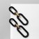 Earrings hanging “chain” ovala, 3 links, golden-black color, 7 cm