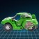 A robot with a dinobot transformation, light and sound effects, green colors