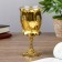 Climber Plastic, glass for 1 candle "rose" glass on the leg gold 13x6x6 cm