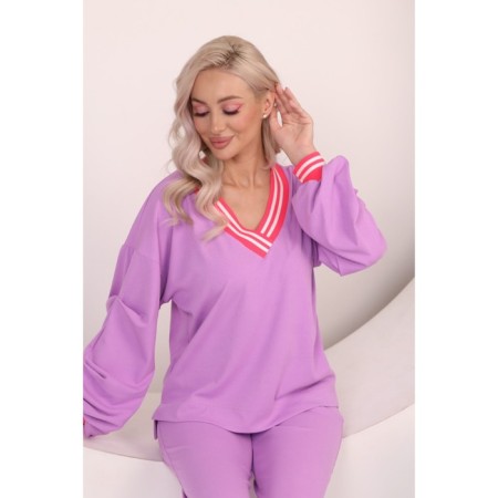 Female suit, size 54, lilac color-8