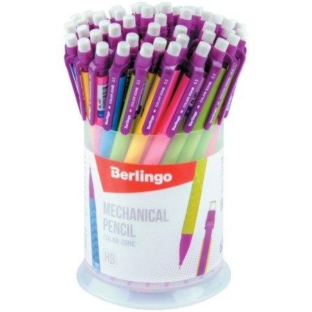 Mechanical pencil 0.5mm Berlingo color zone, with an eraser, mix-2