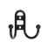 Hook furniture tundra TKD016, two -rod, black