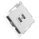 USB 2-seater (mechanism), Stekker GLS10-7115-01, 250B, 2.1A, Catherine, White