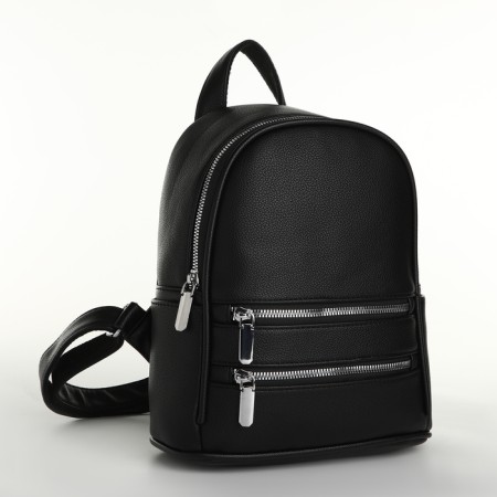 Women's backpack on lightning, black color