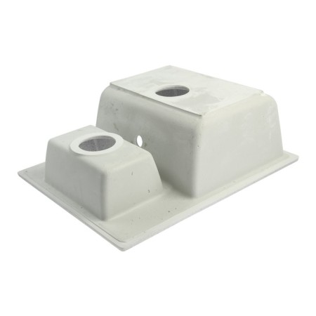 Curler for a kitchen made of Zein 190/Q10, 612x505 mm, rectangular, overflow, light gray color-5