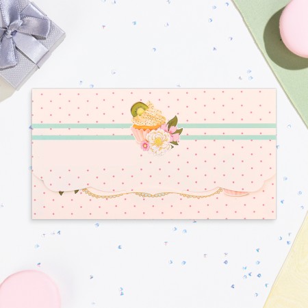 Money envelope "Happy Birthday!" cupcake, 18.5 x 8.5 cm-2