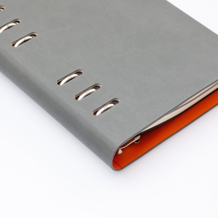 Deliciper of Leduced A5, 120 sheets on Firenze rings, artificial leather cover, block 70g/m2, gray block-4