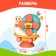 Developing toy "Funny Snail", with mobile elements, on a suction cup, color orange color