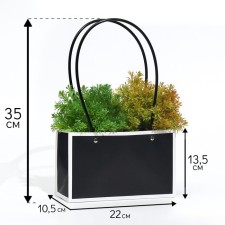 Board for flowers black moisture -resistant, 22x10.5x13.5 cm