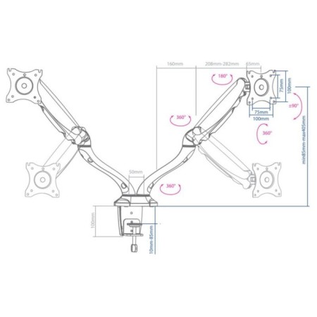 ARM Media LCD-T22 Black 15 "-32" Max 14kg Table Turn and SC 102950-1