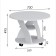 Journal table, 700 × 700 × 495 mm, white color