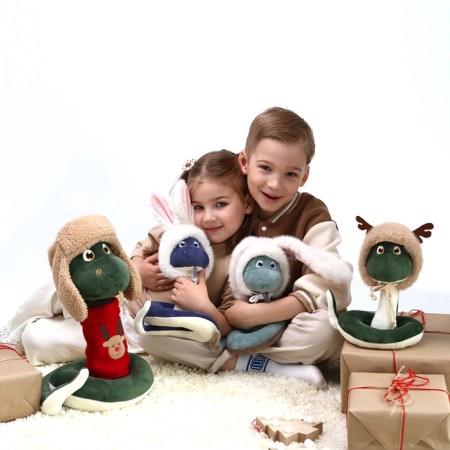 New Year! Soft toy "Bambi snake", 20 cm, green color-7