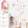 Stick plastic interior color "Baby with butterflies" 30x40 cm
