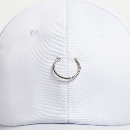 Women's cap minku with rings white color, rr 56-58-5