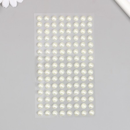 Stick plastic rhinestones "Half-dash" D-8 mm white 9.4x15.5 cm-1