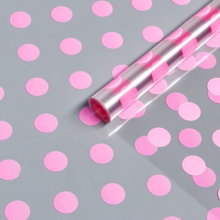 Color Film "Peas", pink, 0.7 x 7.6 m, 40 μm, 200 grams-1