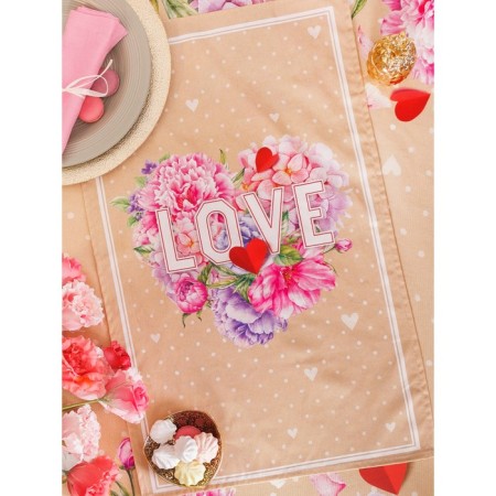 Towel "Ethel" peonies Love 40x67 cm, 100% HL, sarzha 190 g/m2-1