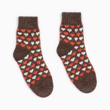 Women's socks, brown color, size 23-25