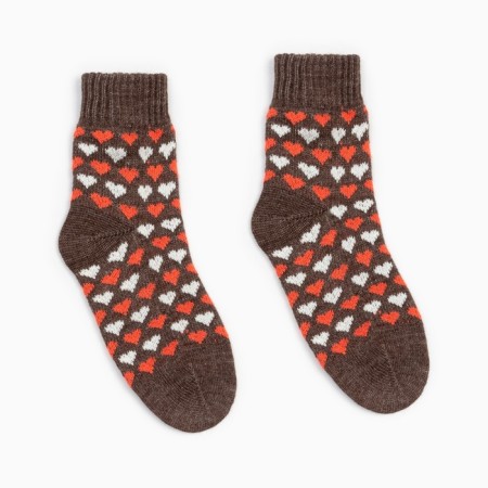 Women's socks, brown color, size 23-25