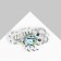 Brooch "Galiotis" Scorpio with pearls, green color in silver
