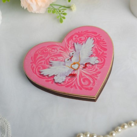 The stand for the rings "pigeons", pink, on the magnet-2