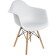 Plastic stool Ron Massive Buk/Metal/Plastic, Natural/White 62x64x81.5 cm
