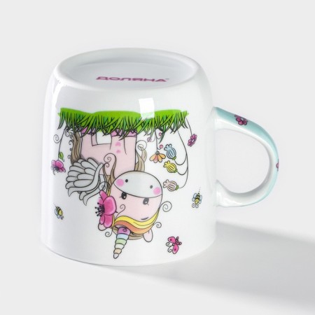 Mug ceramic share "unicorn", 230 ml, white color-2