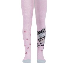 Pantyhose children's cotton CONTE KIDS TIP-Top, height 128-134 cm, light pink color