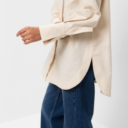 Women's shirt Minaku: Casual Collection Milk color, river 42-7
