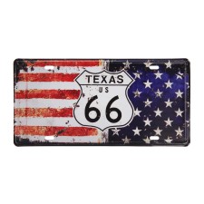 Decorative license plate, Texas 66, 30 × 15 cm