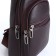 Male sling bag, artificial leather, headphone opening, brown color