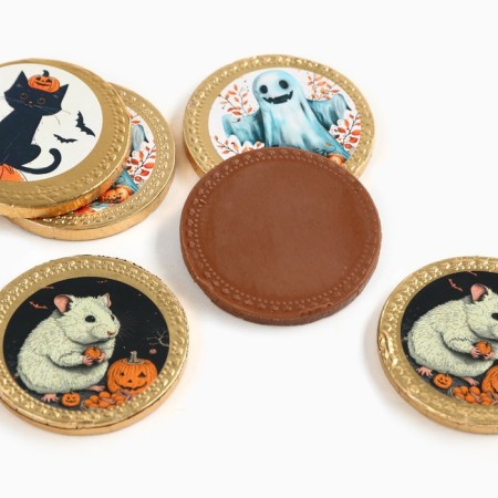 Halloween: Chocolate coins in the bag "Sweetness or life"-2