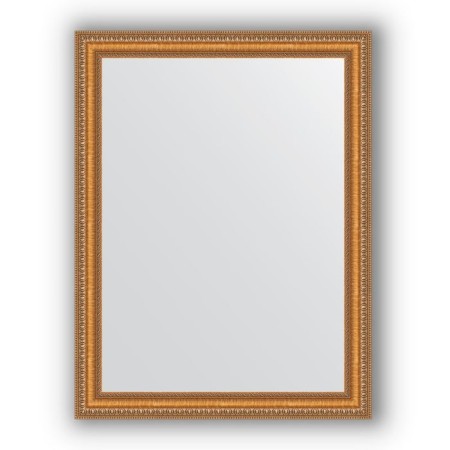 Mirror in the baguette frame - gold beads on bronze 60 mm, 65 x 85 cm, evoForm